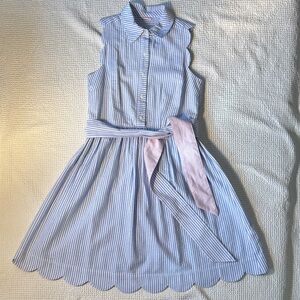 Vineyard Vines Seersucker 146th Kentucky Derby Scalloped Dress, Size 0, NWOT